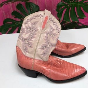 Dan Post pink salmon cowgirl boots sz 8.5